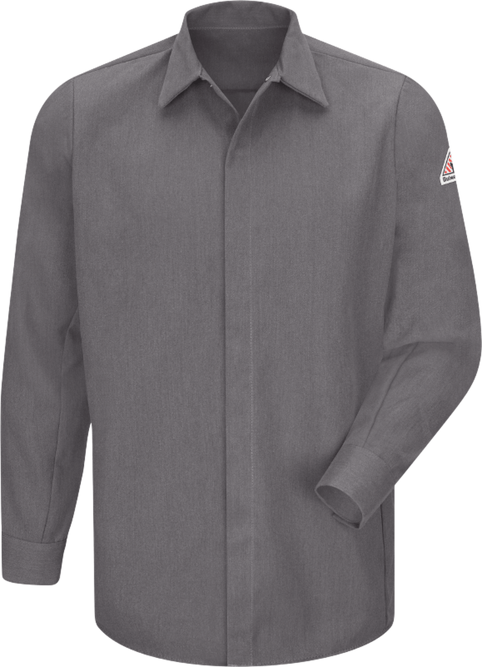 Bulwark Midweight FR Pocketless Concealed-Gripper Work Shirt
