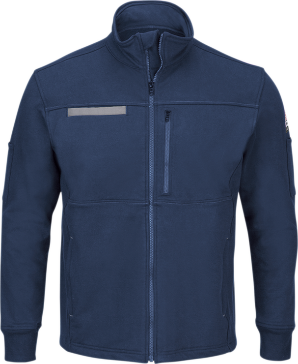 Bulwark Men’s Fleece FlameResistant ZipUp Jacket GenPac Apparel