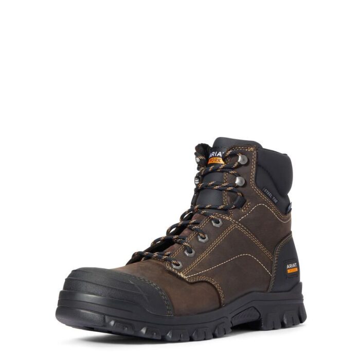 Ariat Work Brown Industrial Boots Durable Leather (Size 8.5M, 9M, and 12M) Ariat Stump Jumper 6″ Waterproof Composite Toe Work Boot  main image 4
