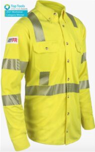 Lakeland High Performance Flame Resistant Knit High Visibility Button-Up Shirt
