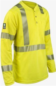 Lakeland High Performance Flame Resistant Long Sleeve Knit High Visibility Henley