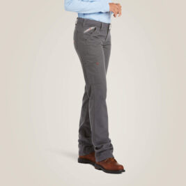 Ariat Flame-Resistant Womens Stretch DuraLight Stackable Straight Leg Pant – Iron Grey