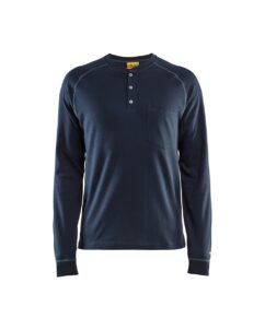 Blaklader® Flame Resistant Light Long Sleeve T-Shirt Flame Resistant Light L/S Henley