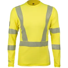 Dragonwear Flame Resistant Women’s Pro Dry® Tech Long Sleeve Hi-Vis Yellow Shirt